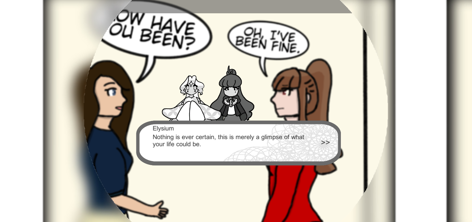 A screenshot from the interactive comic Pursuit of Time.